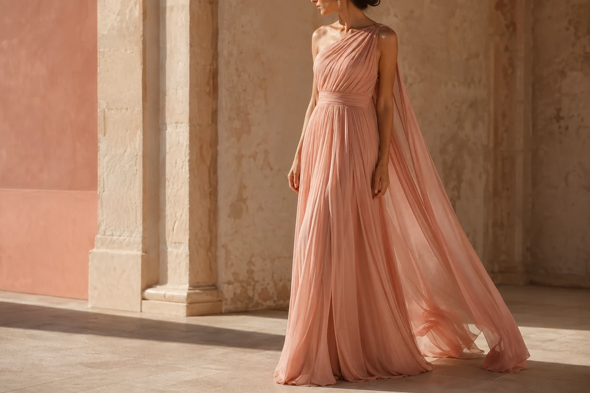 Femme portant une robe de soirée APART Vetement, silhouette élégante